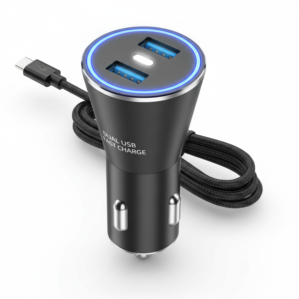 Premium Dual USB Fast Car Charger